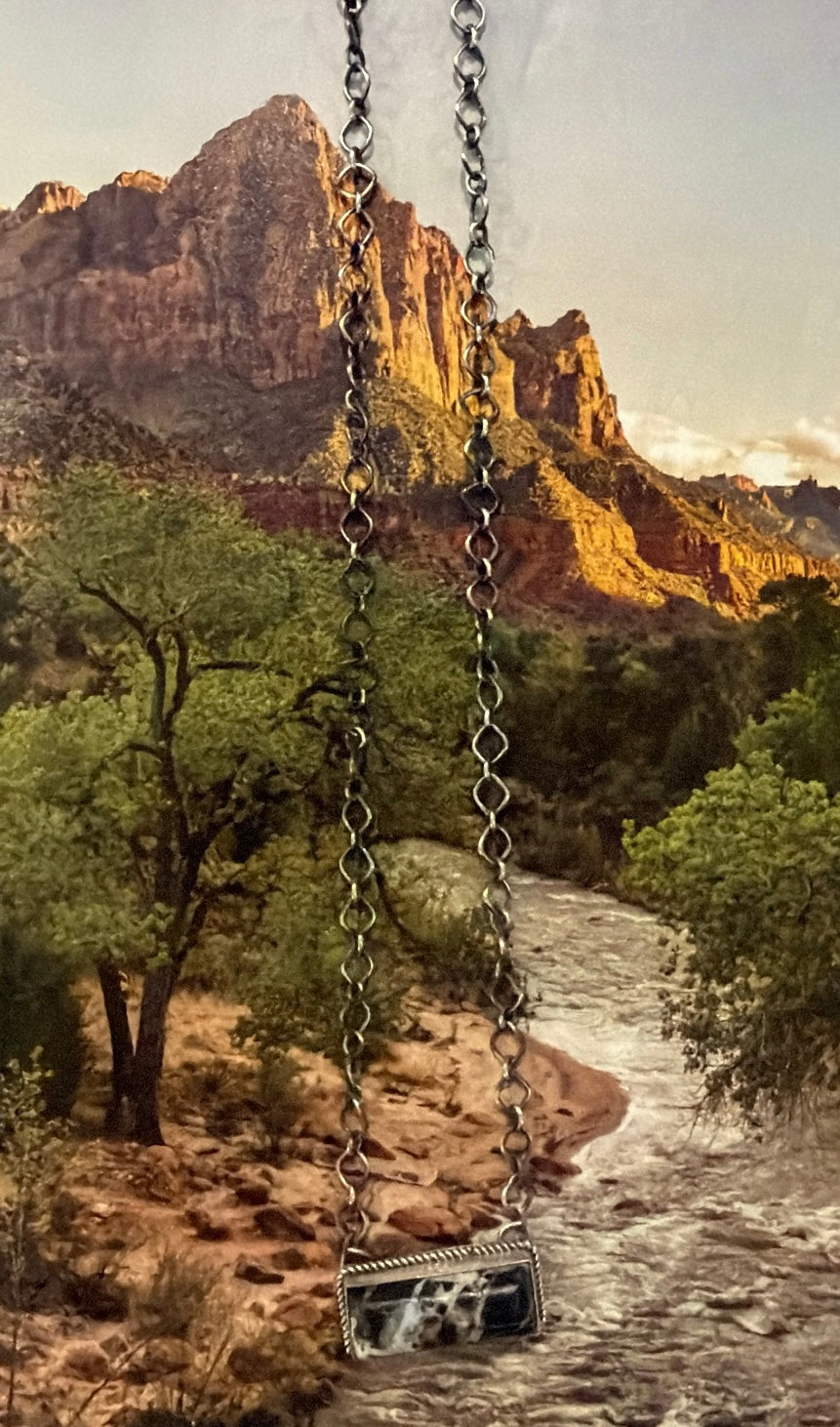 White Buffalo Bar Necklace