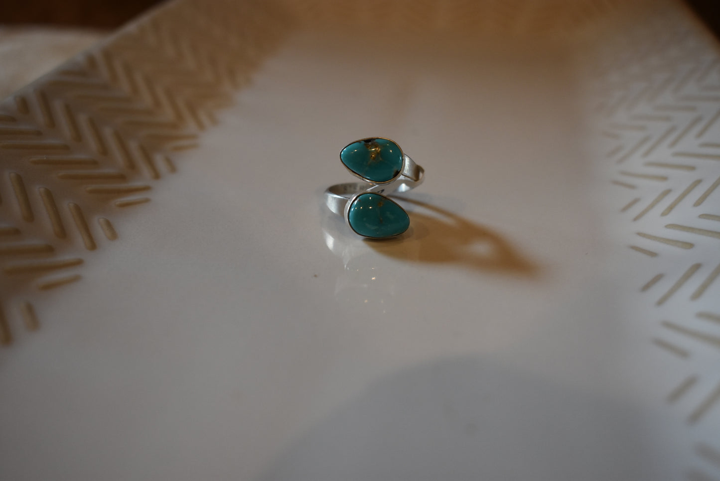 Adjustable 2 Stone Ring