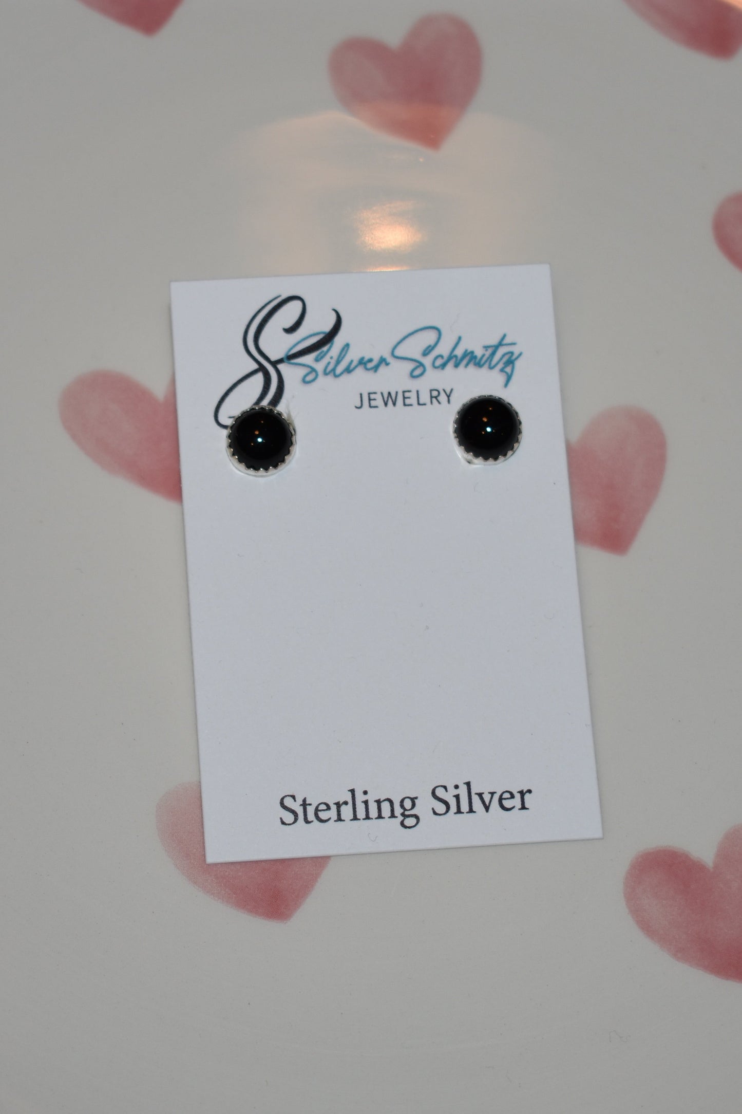 Black Onyx Circle Studs