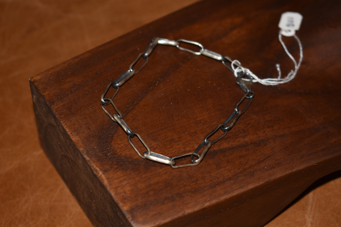 Oxidized Paper-link Chain Bracelet