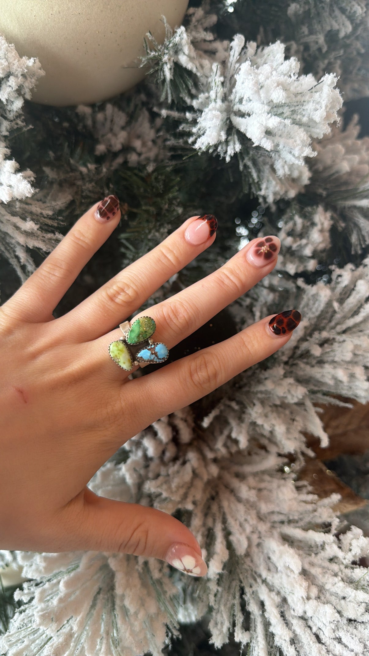 3 Stone Cluster Ring - Adjustable