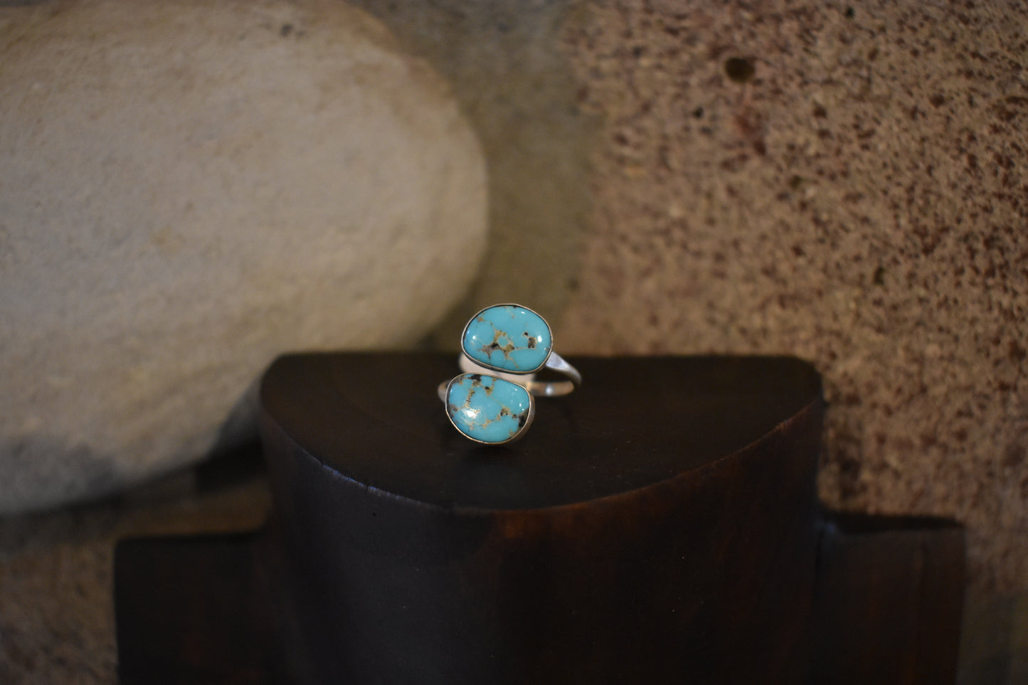 Double Stone Adjustable Ring