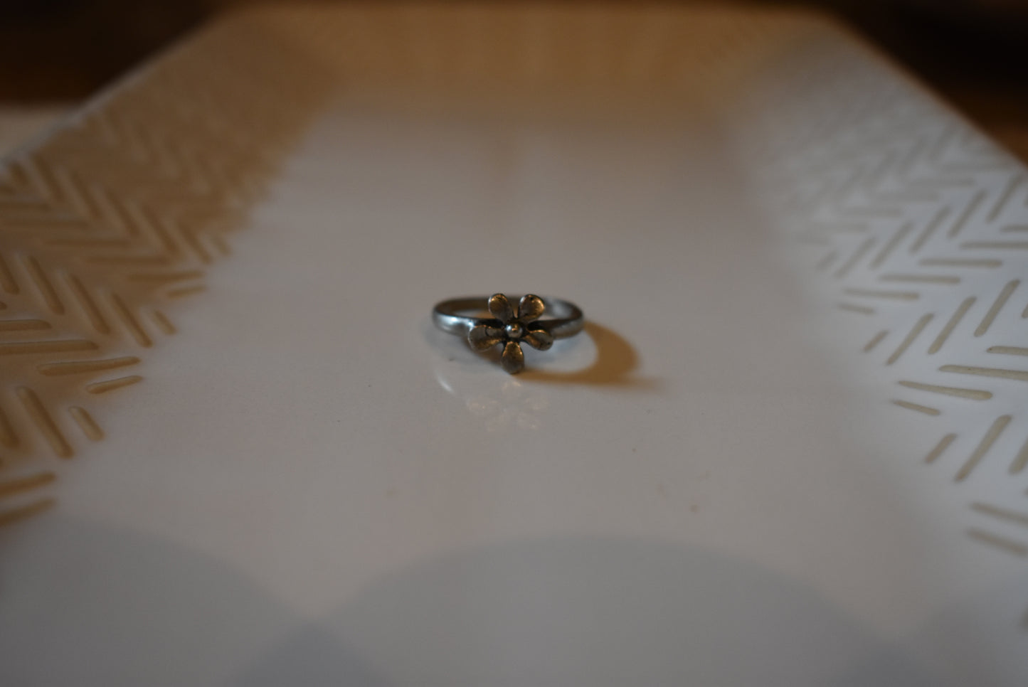 Sterling Flower Ring Size 7