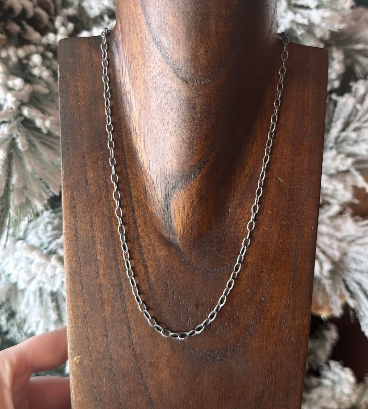 18” Oxidized Chain Necklace