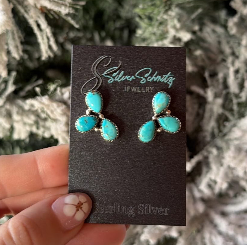 Kingman 3 Stone Earrings