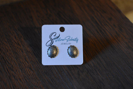 Stamped Disk Oval Studs