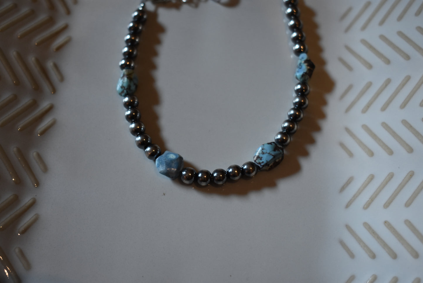 Golden Hill Turquoise Bracelet - 5mm Pearls