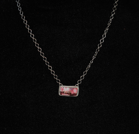 Dahlia Rose Bar Necklace