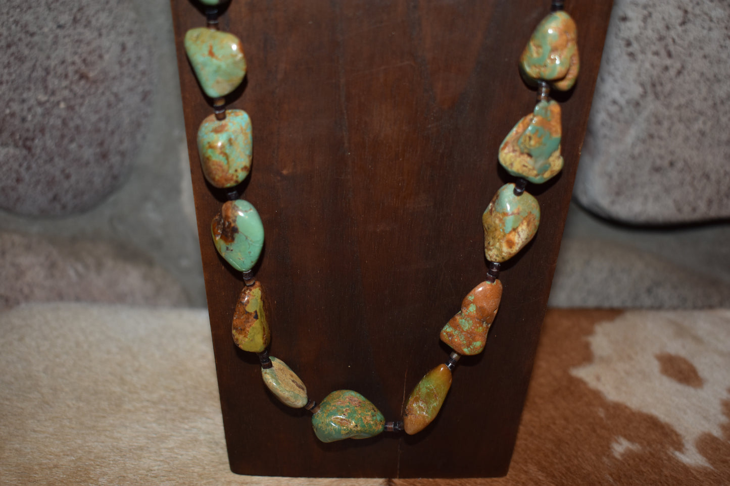 34” Turquoise Nugget Necklace