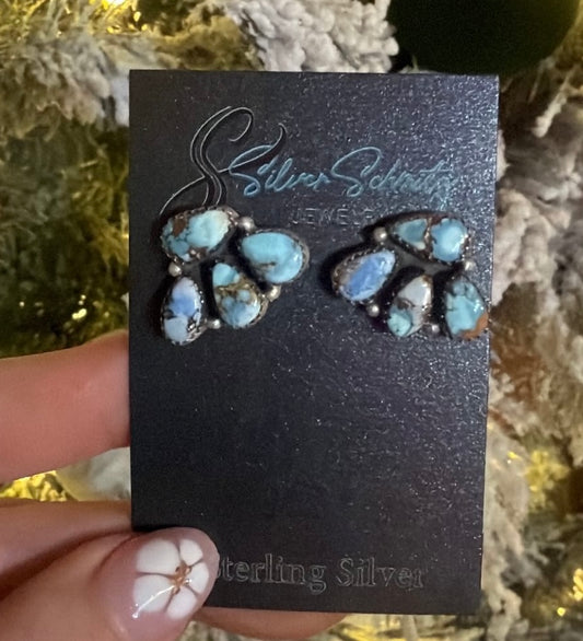 Golden Hills 4 Stone Earrings