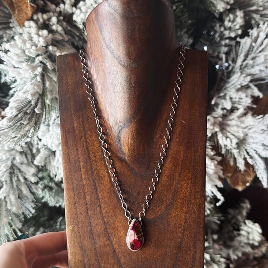 Dahlia Rose Teardrop Necklace