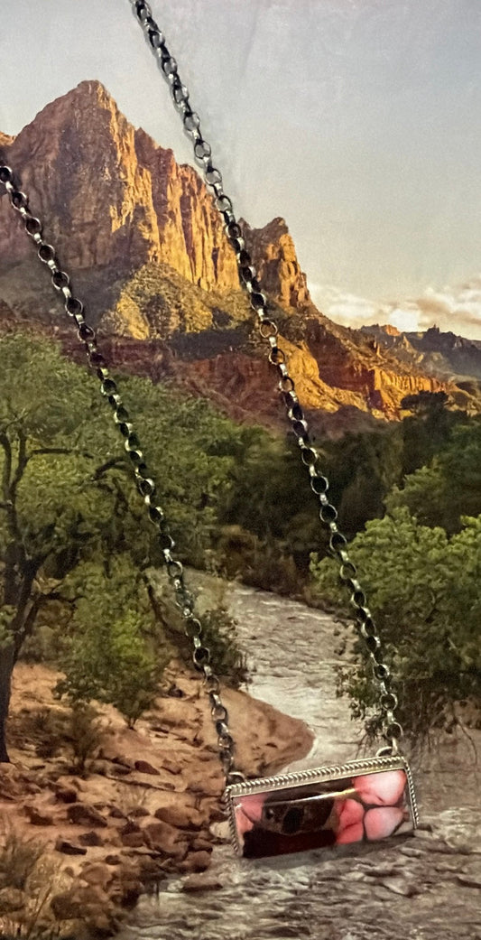 Dahlia Rose Bar Necklace