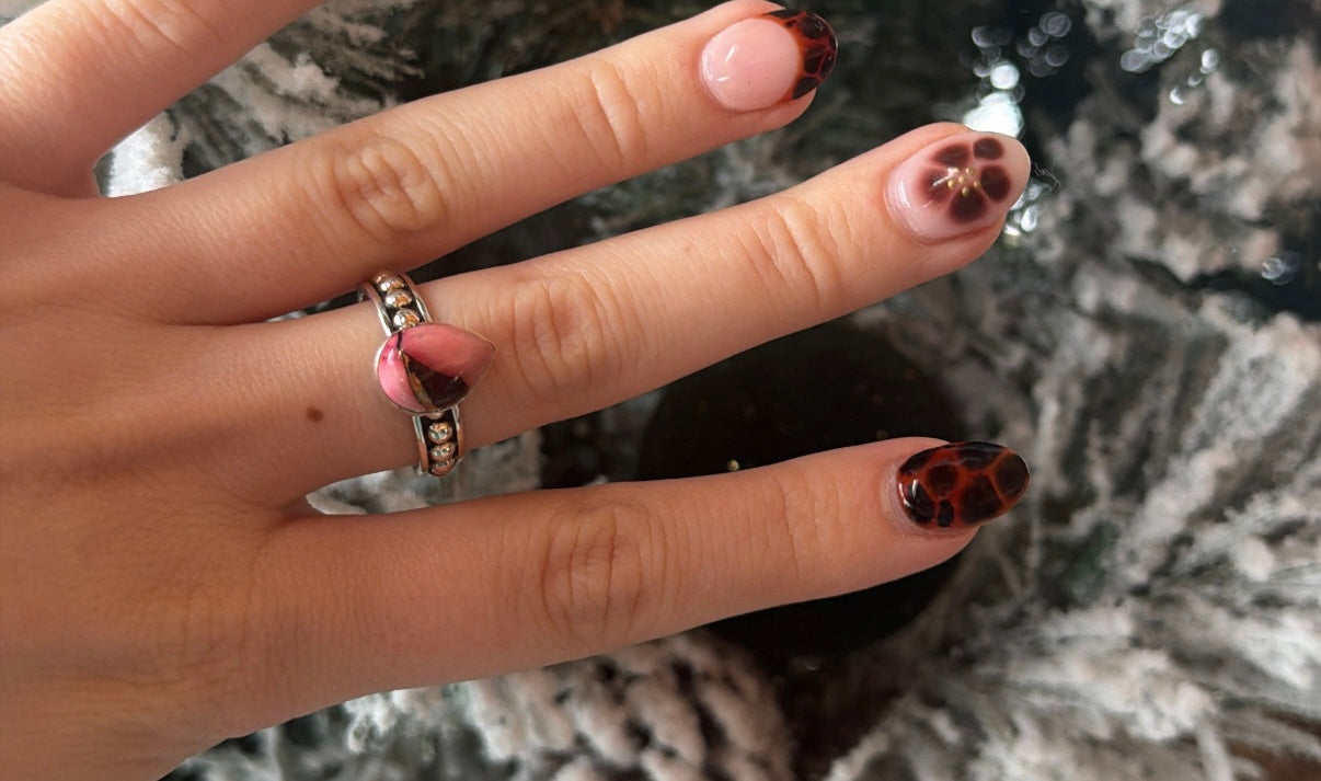 Dahlia Rose Dot Ring Size 10