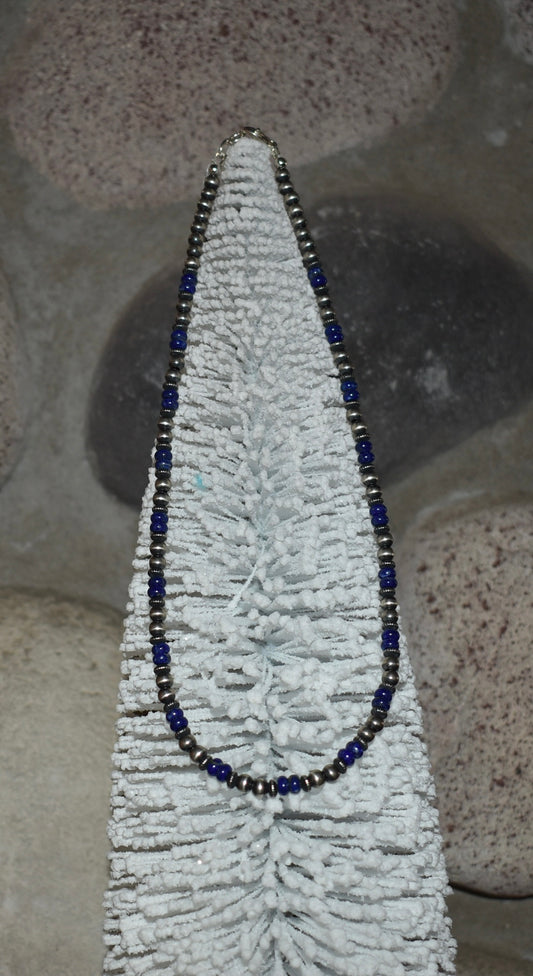 Navajo Pearl with Lapis 18”