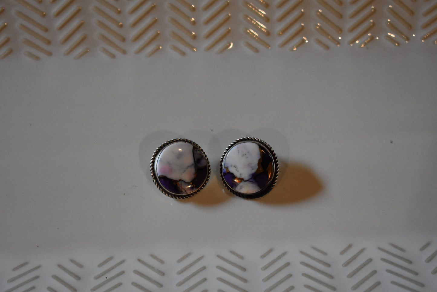 Purple Mohave Studs