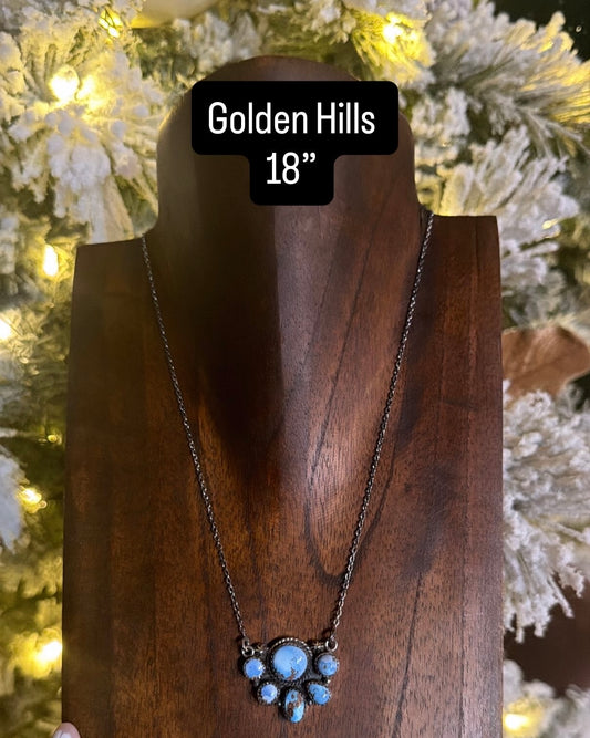 Golden Hills 6 Stone Necklace