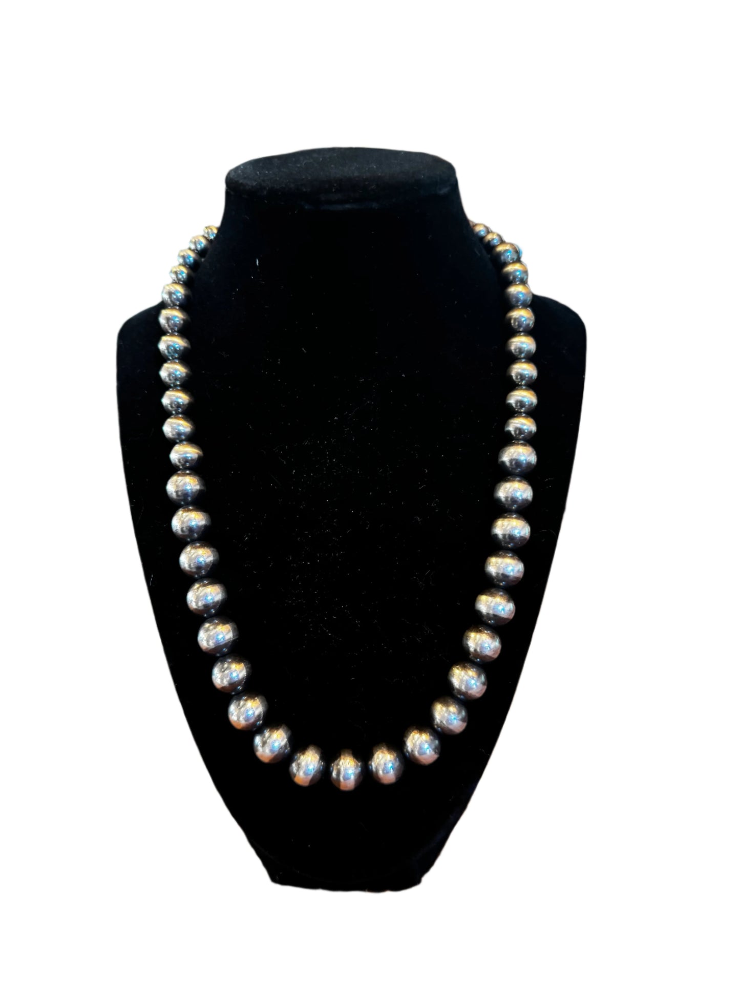 20" 8mm 10mm 12mm Graduated Necklace