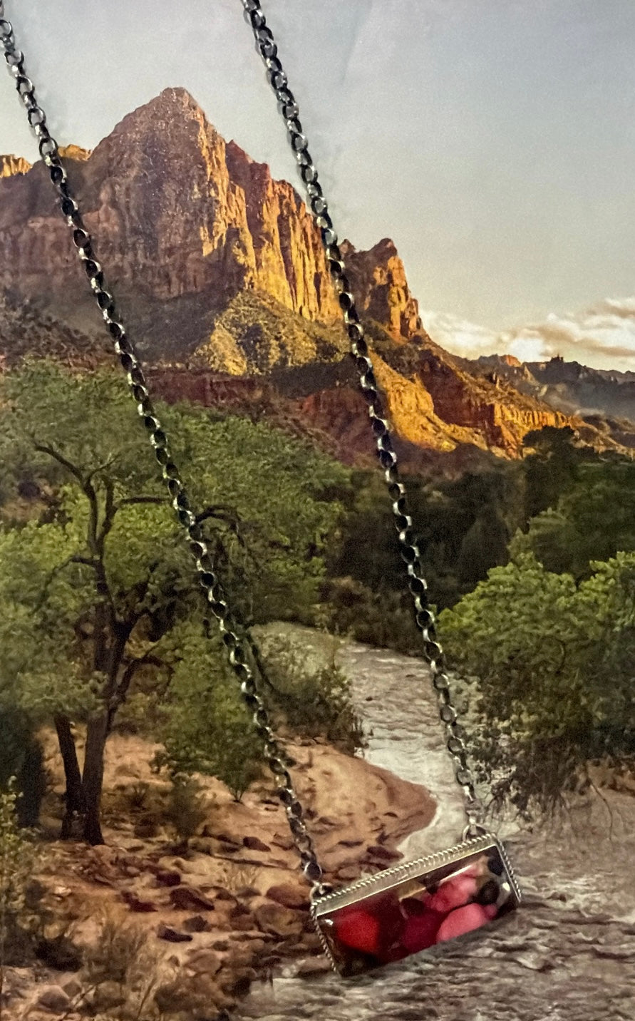 Dahlia Rose Bar Necklace