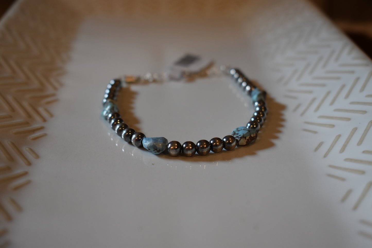 Golden Hill Turquoise Bracelet - 5mm Pearls