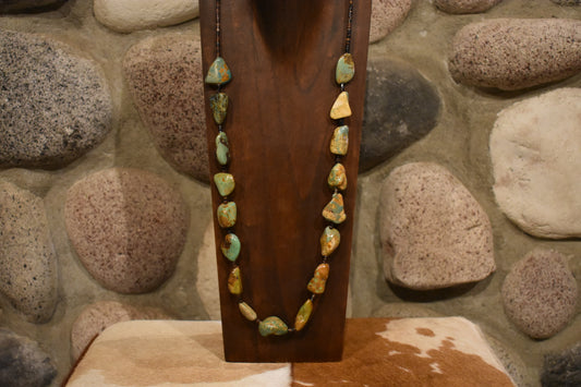34” Turquoise Nugget Necklace