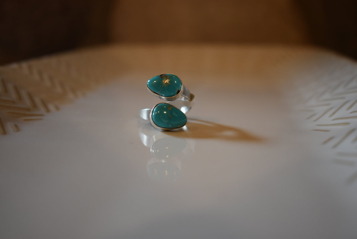 Adjustable 2 Stone Ring