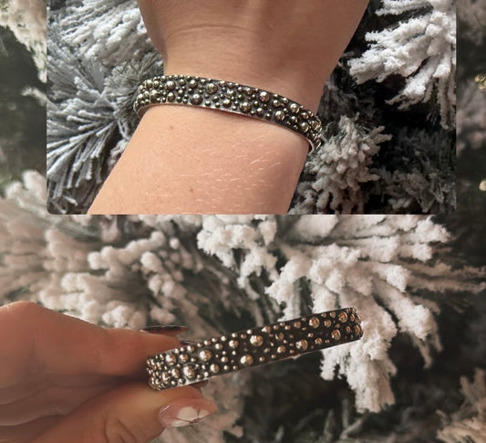 Mini Dot Sterling Silver Cuff