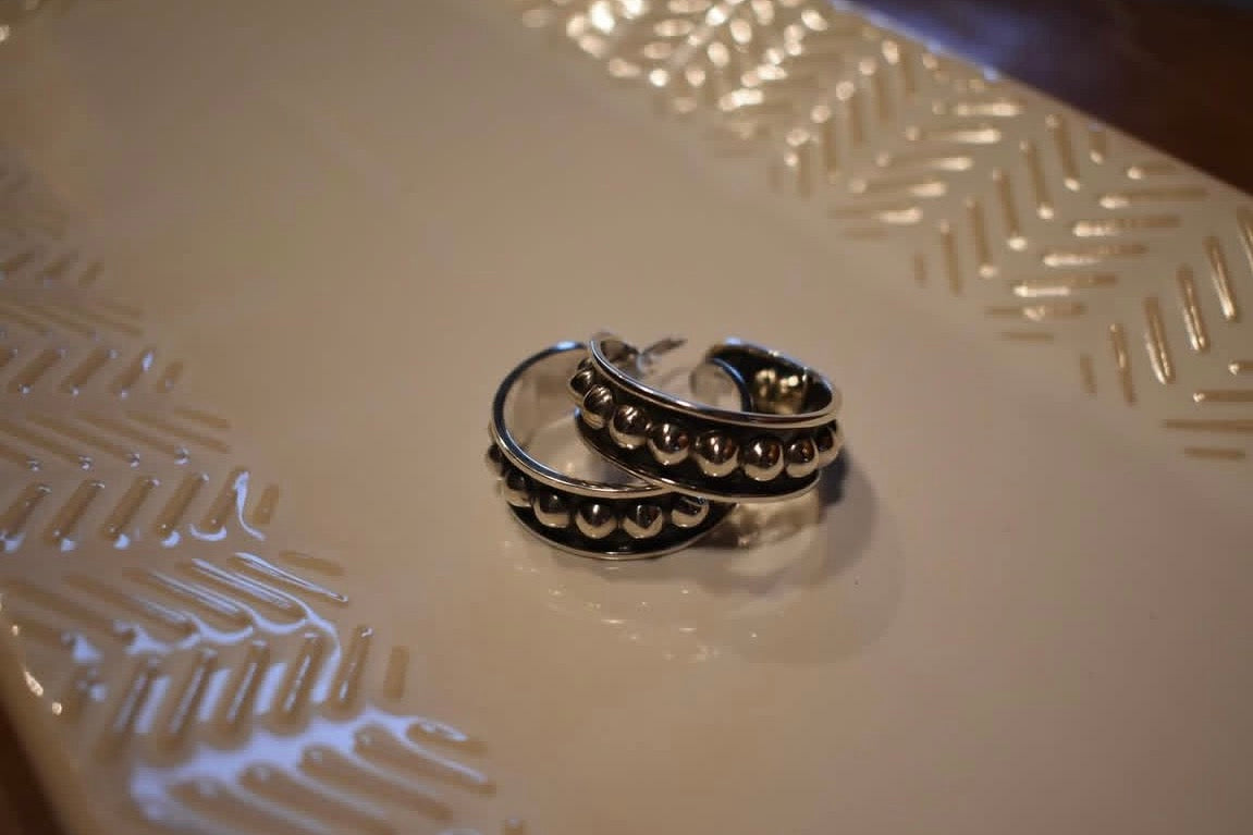Ball Hoop Earrings
