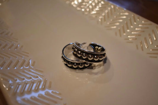 Ball Hoop Earrings